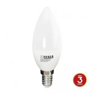 TESLA - LED CL140540-4, żarówka świecowa CANDLE, E14, 5W, 230V, 470lm, 15 000h, 4000K chłodna biel