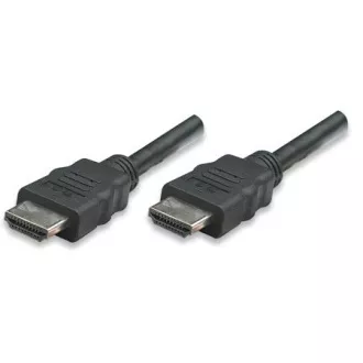 Kabel MANHATTAN HDMI z Ethernetem, ekranowany, 1 m, czarny