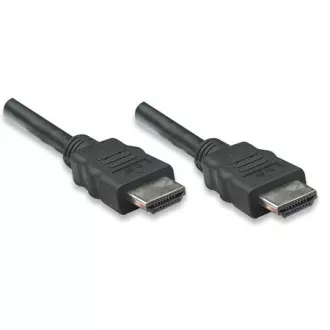 Kabel MANHATTAN HDMI z Ethernetem, ekranowany, 1 m, czarny