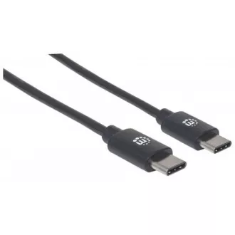 Kabel MANHATTAN Hi-Speed USB-C, męski Type-C do męskiego Type-C, 0, 5 m, czarny