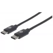 Kabel MANHATTAN Hi-Speed USB-C, męski Type-C do męskiego Type-C, 2 m, czarny