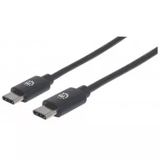 Kabel MANHATTAN Hi-Speed USB-C, męski Type-C do męskiego Type-C, 2 m, czarny