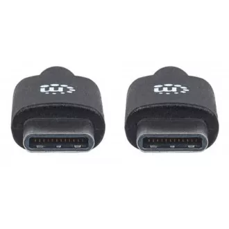 Kabel MANHATTAN Hi-Speed USB-C, męski Type-C do męskiego Type-C, 2 m, czarny