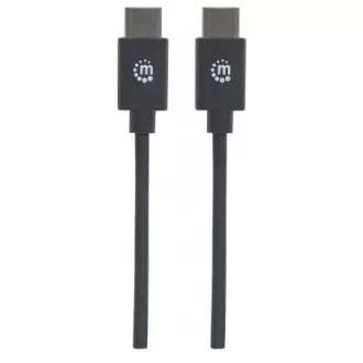 Kabel MANHATTAN Hi-Speed USB-C, męski Type-C do męskiego Type-C, 2 m, czarny