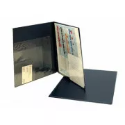 Folder A4 PVC wiele kieszeni niebieski