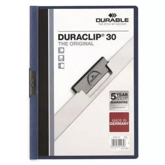Niebieskie arkusze A4 Duraclip na 30 arkuszy