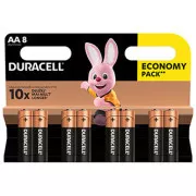 Jednorazowe baterie alkaliczne AA Duracell BASIC, opakowanie 8 szt.