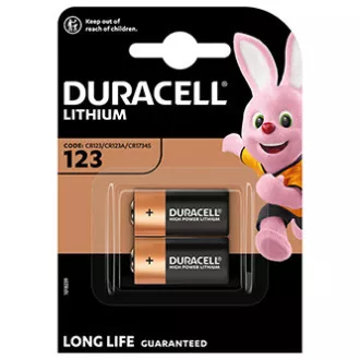 Jednorazowa bateria litowa Duracell ULTRA CR123A, opakowanie 2 szt.