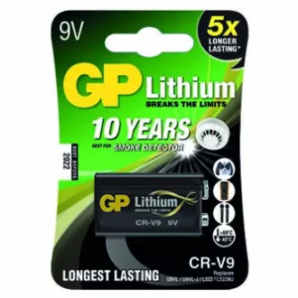Jednorazowa bateria litowa GP 9V, opakowanie 1 szt. Jednorazowa bateria litowa GP 9V, opakowanie 1 szt.