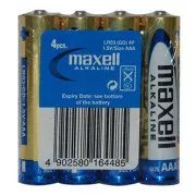 Bateria alkaliczna, LR-3, AAA, 1,5 V, Maxell, folia, opakowanie 4 szt.