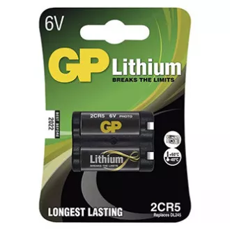 Jednorazowa bateria litowa GP 2CR5, opakowanie 1 szt. Jednorazowa bateria litowa GP 2CR5, opakowanie 1 szt.