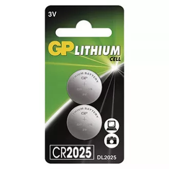 Jednorazowa bateria litowa GP CR2025, opakowanie 2 szt.