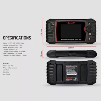 Diagnostyka iCarsoft FR V2.0 dla Peugeot / Citroen / Renault / Dacia