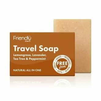 Friendly Soap Naturalne mydło podróżne 3w1 trawa cytrynowa, lawenda, drzewo herbaciane, mięta 95 g Friendly Soap Naturalne mydło podróżne 3w1 trawa cytrynowa, lawenda, drzewo herbaciane, mięta 95 g