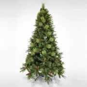 Eurolamp Świąteczna sztuczna sosna z szyszkami 180 cm