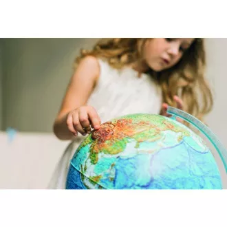 Alaysky Globe 25 cm Reliefowy globus fizyczny, etykiety w języku angielskim