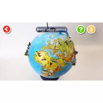 Alaysky Globe 25 cm Reliefowy globus fizyczny, etykiety w języku angielskim