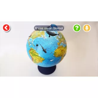 Alaysky Globe 25 cm Reliefowy globus fizyczny, etykiety w języku angielskim