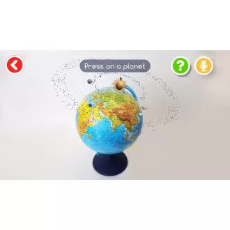 Alaysky Globe 25 cm Reliefowy globus fizyczny, etykiety w języku angielskim