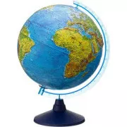 Globus Alaysky 25 cm Wytłaczany globus fizyczny i polityczny z podświetleniem LED, etykiety SK
