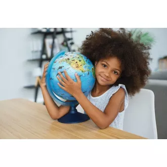 Globus Alaysky 25 cm Zoogeograficzny globus dla dzieci w wieku przedszkolnym, etykiety w języku angielskim
