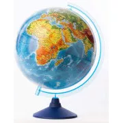 Alaysky Globe 32 cm Reliefowy globus fizyczny, etykiety w języku angielskim