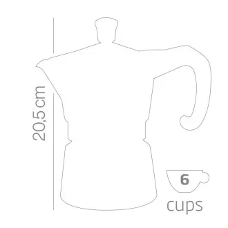Forever Moka Teapot Miss Moka Prestige Induction, 355 ml, na 6 filiżanek, 645 g