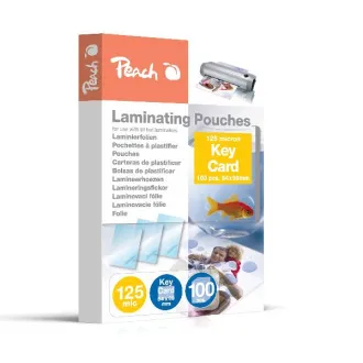 PEACH Folia do laminowania etui na klucze (64x99mm), 125mic, 100szt.