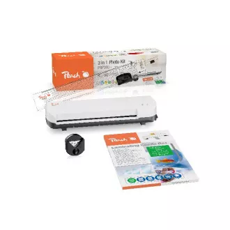 Zestaw do laminacji Peach 4w1 PBP300, laminator PL707, obcinarka PC100-04, mieszarka do folii i obcinarka do rolek