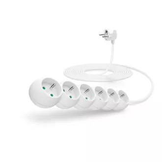 Przedłużacz CONNECT IT 230 V, 6 gniazd, 5 m, bez wyłącznika (biały)