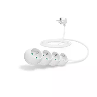 Przedłużacz CONNECT IT 230 V, 4 gniazda, 3 m, bez wyłącznika (biały)