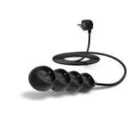 Przedłużacz CONNECT IT 230 V, 4 gniazda, 3 m, bez wyłącznika (czarny)