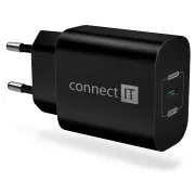 Adapter ładowania CONNECT IT Voyager2 1×USB-C, 25W PD, CZARNY