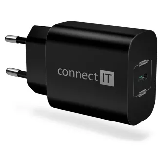 Adapter ładowania CONNECT IT Voyager2 1×USB-C, 25W PD, CZARNY