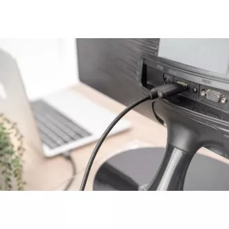 Adapter kabla Digitus USB-C do HDMI, 1,8 m 4K/30 Hz, czarny, metalowa obudowa