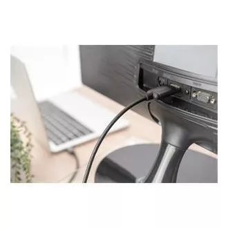 Adapter kabla Digitus USB-C do HDMI, 1,8 m 4K/30 Hz, czarny, metalowa obudowa