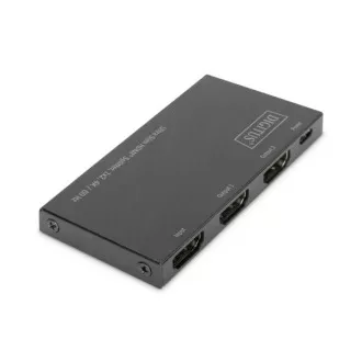 Ultra cienki rozgałęźnik HDMI Digitus, 1x2, 4K/60Hz HDR, HDCP 2.2, 18 Gb/s, zasilany przez Micro USB