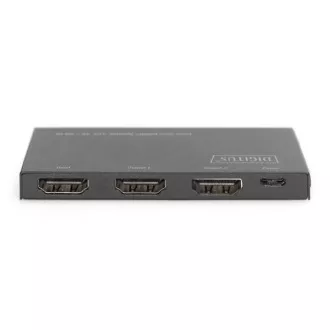 Ultra cienki rozgałęźnik HDMI Digitus, 1x2, 4K/60Hz HDR, HDCP 2.2, 18 Gb/s, zasilany przez Micro USB