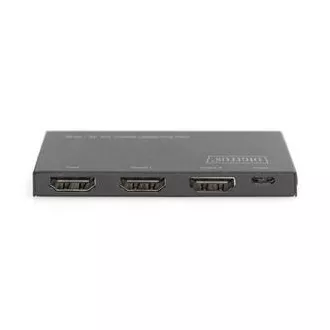 Ultra cienki rozgałęźnik HDMI Digitus, 1x2, 4K/60Hz HDR, HDCP 2.2, 18 Gb/s, zasilany przez Micro USB