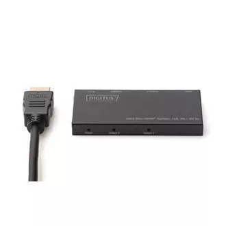 Ultra cienki rozgałęźnik HDMI Digitus, 1x2, 4K/60Hz HDR, HDCP 2.2, 18 Gb/s, zasilany przez Micro USB