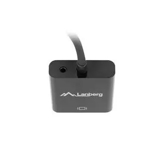 LANBERG Adapter HDMI (M) do VGA (F) kabel Minijack 3,5 mm (F) 20 cm LANBERG Adapter HDMI (M) do VGA (F) kabel Minijack 3,5 mm (F) 20 cm