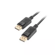 Kabel połączeniowy LANBERG DisplayPort 1.2 M/M, 4K@60Hz, długość 1,8 m, czarny, z zatrzaskiem, pozłacane złącza