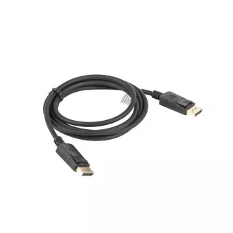 Kabel połączeniowy LANBERG DisplayPort 1.2 M/M, 4K@60Hz, długość 1,8 m, czarny, z zatrzaskiem, pozłacane złącza Kabel połączeniowy LANBERG DisplayPort 1.2 M/M, 4K@60Hz, długość 1,8 m, czarny, z zatrzaskiem, pozłacane złącza