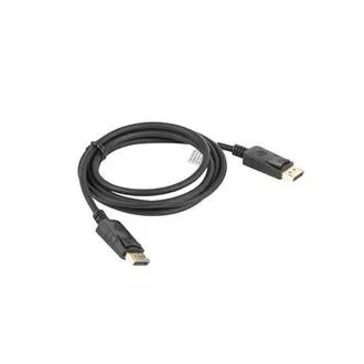 Kabel połączeniowy LANBERG DisplayPort 1.2 M/M, 4K@60Hz, długość 1,8 m, czarny, z zatrzaskiem, pozłacane złącza Kabel połączeniowy LANBERG DisplayPort 1.2 M/M, 4K@60Hz, długość 1,8 m, czarny, z zatrzaskiem, pozłacane złącza