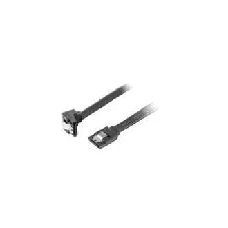 Kabel LANBERG SATA III (6GB/S) F/F 50cm, kątowy, metalowy zatrzask, czarny Kabel LANBERG SATA III (6GB/S) F/F 50cm, kątowy, metalowy zatrzask, czarny