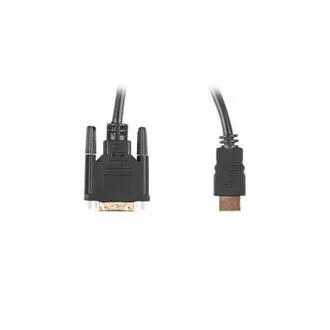 Kabel połączeniowy LANBERG HDMI/A do DVI-D (24 1), M/M, 4K@30Hz, długość 1,8 m, czarny, podwójne łącze, pozłacane złącza