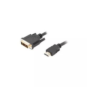 Kabel LANBERG HDMI (M) do DVI-D (M) (18 1) 1,8 m, czarny, pojedyncze łącze, pozłacane złącza