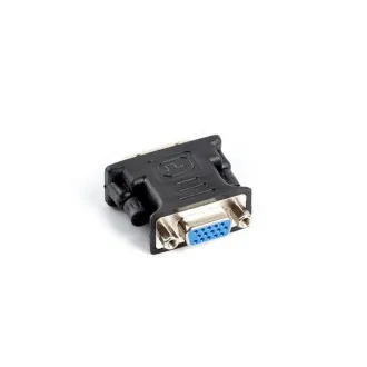 Adapter LANBERG DVI-I (M) (24 5) Dual link do VGA (F), czarny Adapter LANBERG DVI-I (M) (24 5) Dual link do VGA (F), czarny