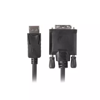 Kabel połączeniowy LANBERG DisplayPort 1.2 do DVI-D (24 1), M/M, długość 1,8 m, podwójne łącze, czarny