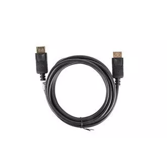 Kabel połączeniowy LANBERG DisplayPort 1.2 M/M, 4K@60Hz, długość 3 m, czarny, z zatrzaskiem, pozłacane złącza